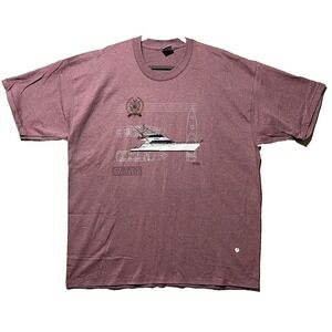 Cal Cru Cruiser Shirt Mens XXL Yachts Boating Single Stitch Sleeves NOS VTG